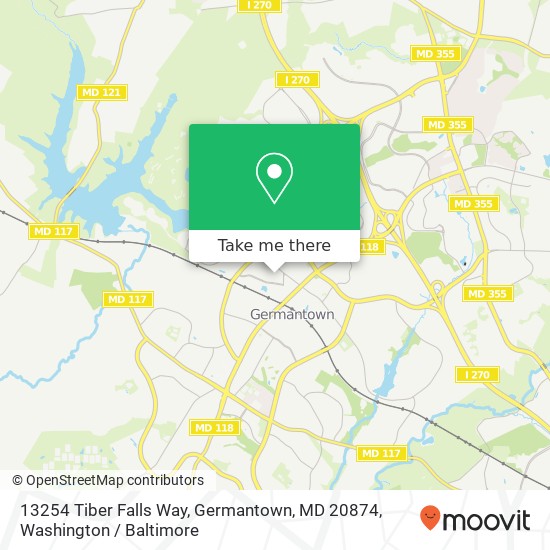 13254 Tiber Falls Way, Germantown, MD 20874 map