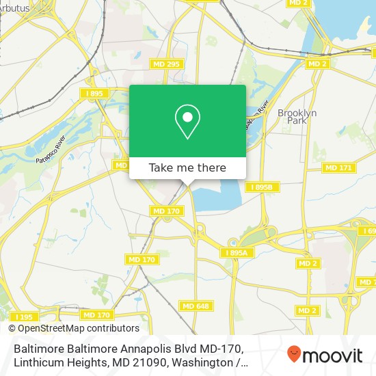 Baltimore Baltimore Annapolis Blvd MD-170, Linthicum Heights, MD 21090 map