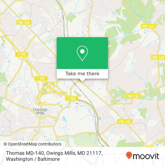 Thomas MD-140, Owings Mills, MD 21117 map