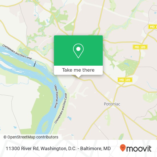Mapa de 11300 River Rd, Potomac, MD 20854