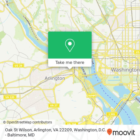 Oak St Wilson, Arlington, VA 22209 map