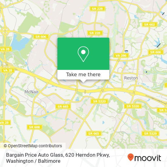 Bargain Price Auto Glass, 620 Herndon Pkwy map
