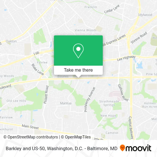 Mapa de Barkley and US-50