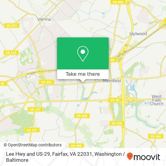 Mapa de Lee Hwy and US-29, Fairfax, VA 22031