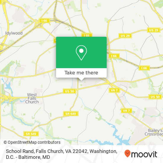 Mapa de School Rand, Falls Church, VA 22042