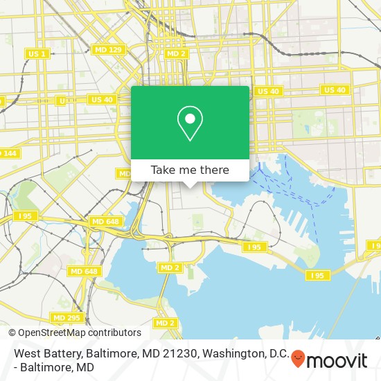 Mapa de West Battery, Baltimore, MD 21230