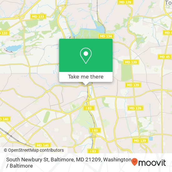 Mapa de South Newbury St, Baltimore, MD 21209