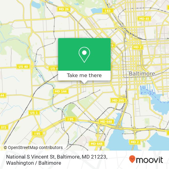 National S Vincent St, Baltimore, MD 21223 map