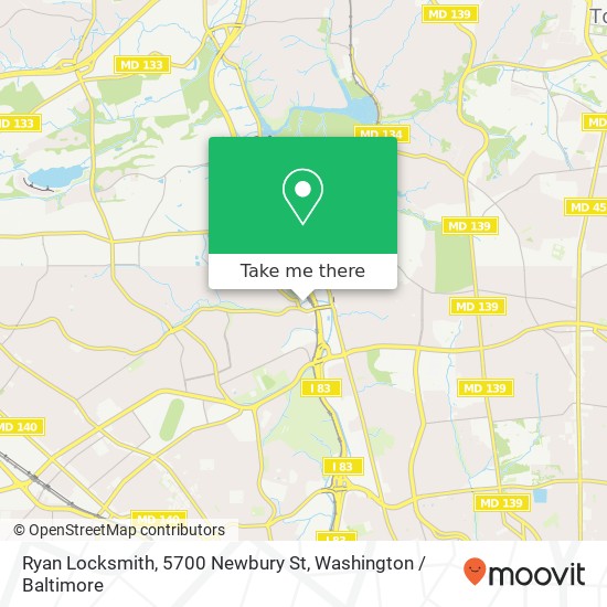Mapa de Ryan Locksmith, 5700 Newbury St