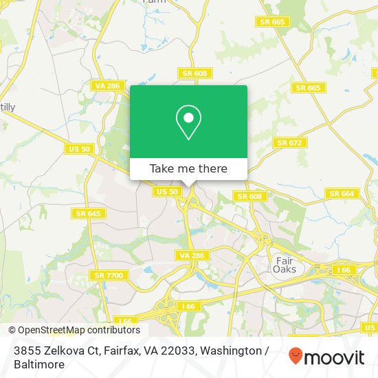 3855 Zelkova Ct, Fairfax, VA 22033 map