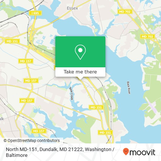 North MD-151, Dundalk, MD 21222 map