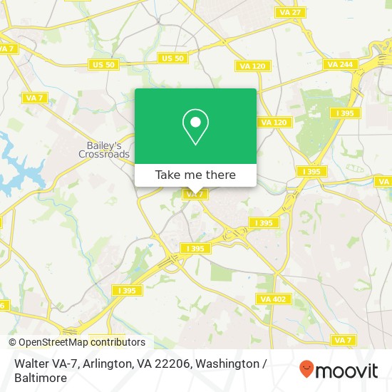 Mapa de Walter VA-7, Arlington, VA 22206