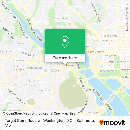 Mapa de Target Store Rosslyn