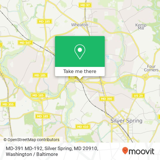 MD-391 MD-192, Silver Spring, MD 20910 map