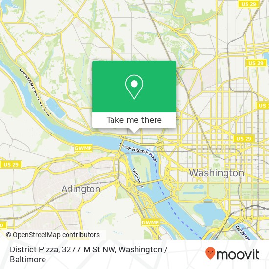 District Pizza, 3277 M St NW map