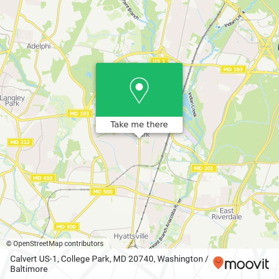 Mapa de Calvert US-1, College Park, MD 20740