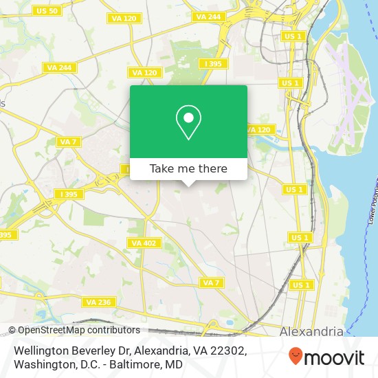 Wellington Beverley Dr, Alexandria, VA 22302 map