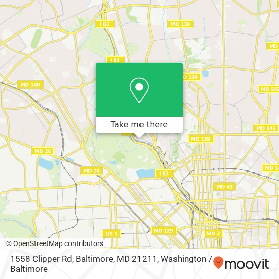 1558 Clipper Rd, Baltimore, MD 21211 map