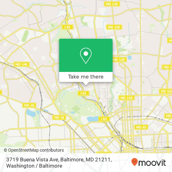 3719 Buena Vista Ave, Baltimore, MD 21211 map