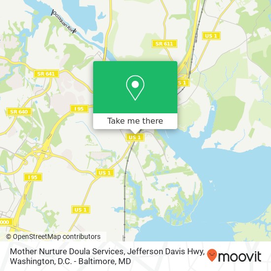 Mother Nurture Doula Services, Jefferson Davis Hwy map