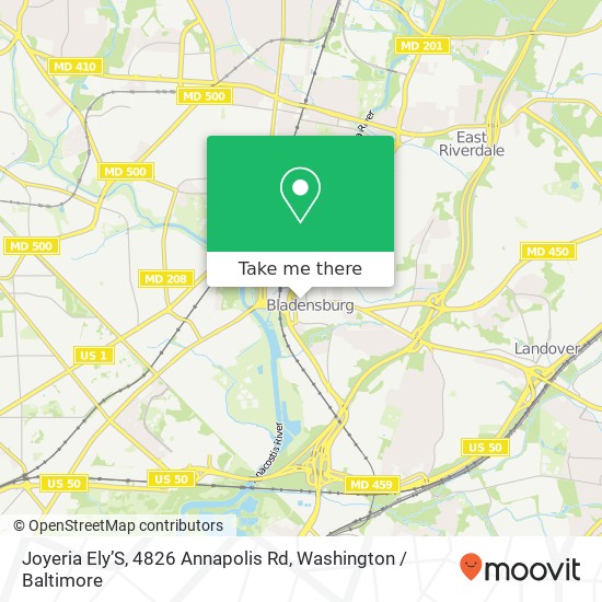 Mapa de Joyeria Ely’S, 4826 Annapolis Rd
