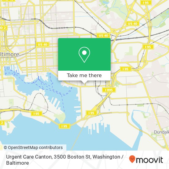 Mapa de Urgent Care Canton, 3500 Boston St