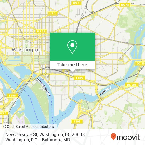 Mapa de New Jersey E St, Washington, DC 20003