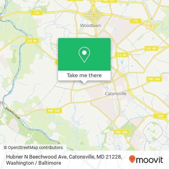 Mapa de Hubner N Beechwood Ave, Catonsville, MD 21228