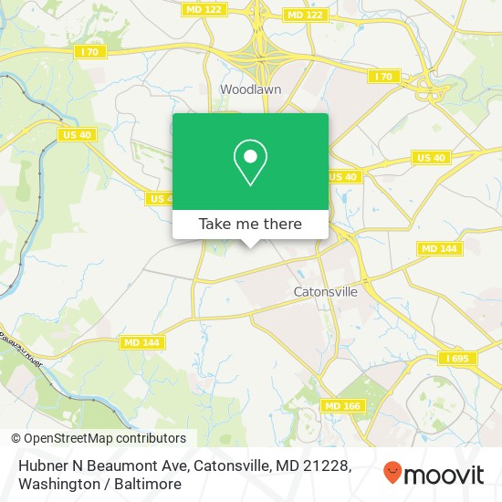 Hubner N Beaumont Ave, Catonsville, MD 21228 map