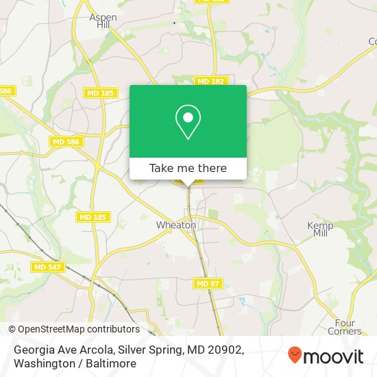 Mapa de Georgia Ave Arcola, Silver Spring, MD 20902