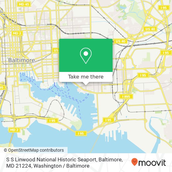 Mapa de S S Linwood National Historic Seaport, Baltimore, MD 21224