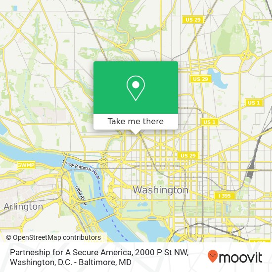 Mapa de Partneship for A Secure America, 2000 P St NW