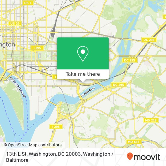 Mapa de 13th L St, Washington, DC 20003