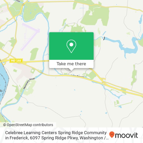 Celebree Learning Centers Spring Ridge Community in Frederick, 6097 Spring Ridge Pkwy map