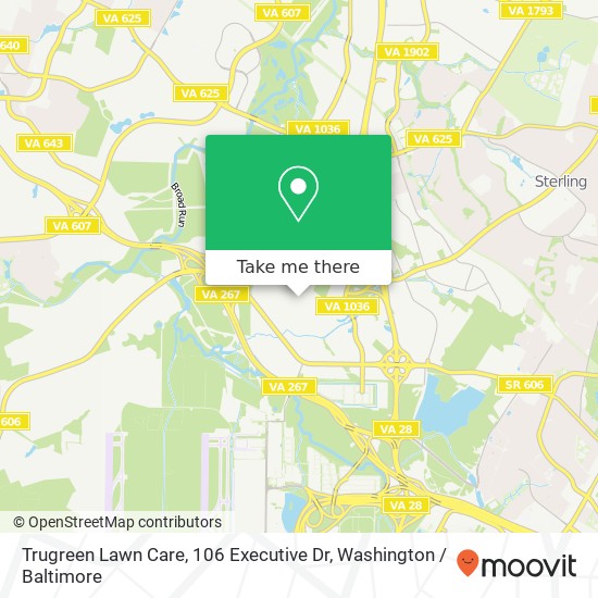 Mapa de Trugreen Lawn Care, 106 Executive Dr