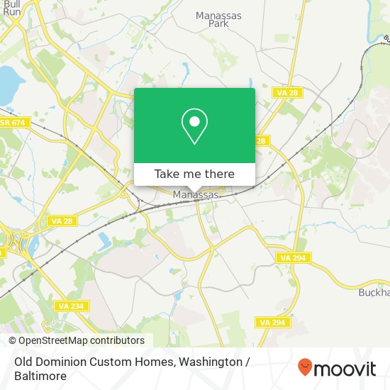 Mapa de Old Dominion Custom Homes