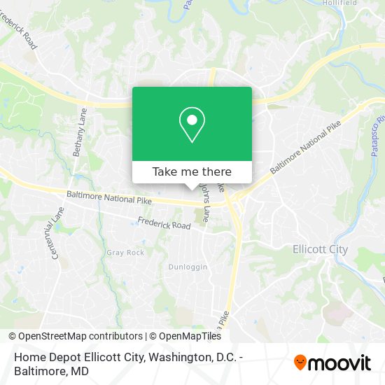 Mapa de Home Depot Ellicott City