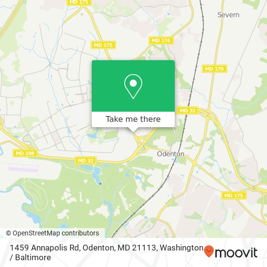 Mapa de 1459 Annapolis Rd, Odenton, MD 21113