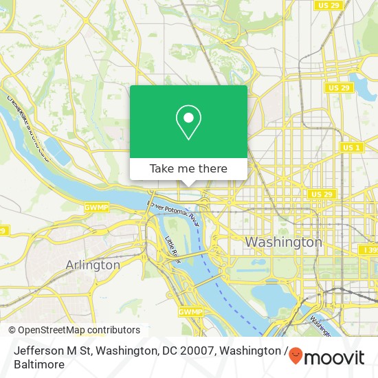 Jefferson M St, Washington, DC 20007 map