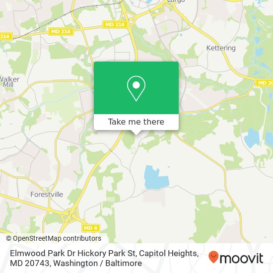 Elmwood Park Dr Hickory Park St, Capitol Heights, MD 20743 map