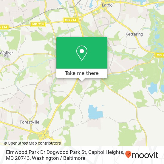 Elmwood Park Dr Dogwood Park St, Capitol Heights, MD 20743 map