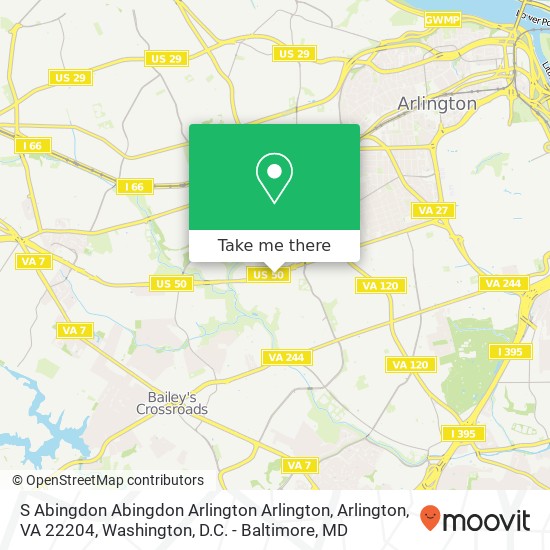 S Abingdon Abingdon Arlington Arlington, Arlington, VA 22204 map