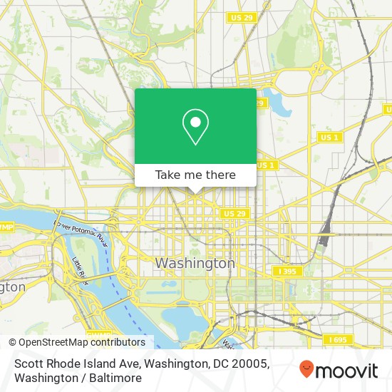 Scott Rhode Island Ave, Washington, DC 20005 map