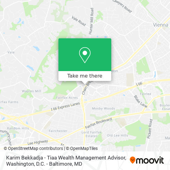 Mapa de Karim Bekkadja - Tiaa Wealth Management Advisor