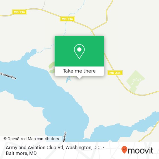 Mapa de Army and Aviation Club Rd, Mechanicsville, MD 20659