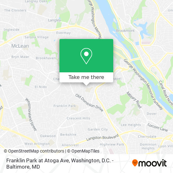 Mapa de Franklin Park at Atoga Ave