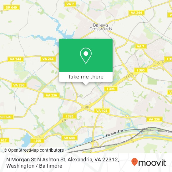 Mapa de N Morgan St N Ashton St, Alexandria, VA 22312