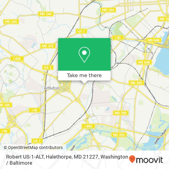 Mapa de Robert US-1-ALT, Halethorpe, MD 21227