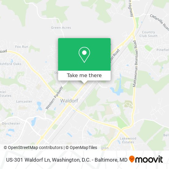 US-301 Waldorf Ln map