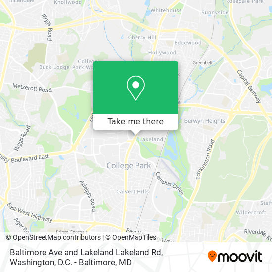 Mapa de Baltimore Ave and Lakeland Lakeland Rd